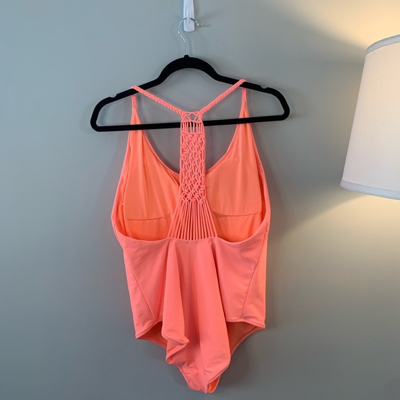 SOLD🎀Aerie Neon Coral One-Piece Swimsuit Size XXL - Picture 5 of 6